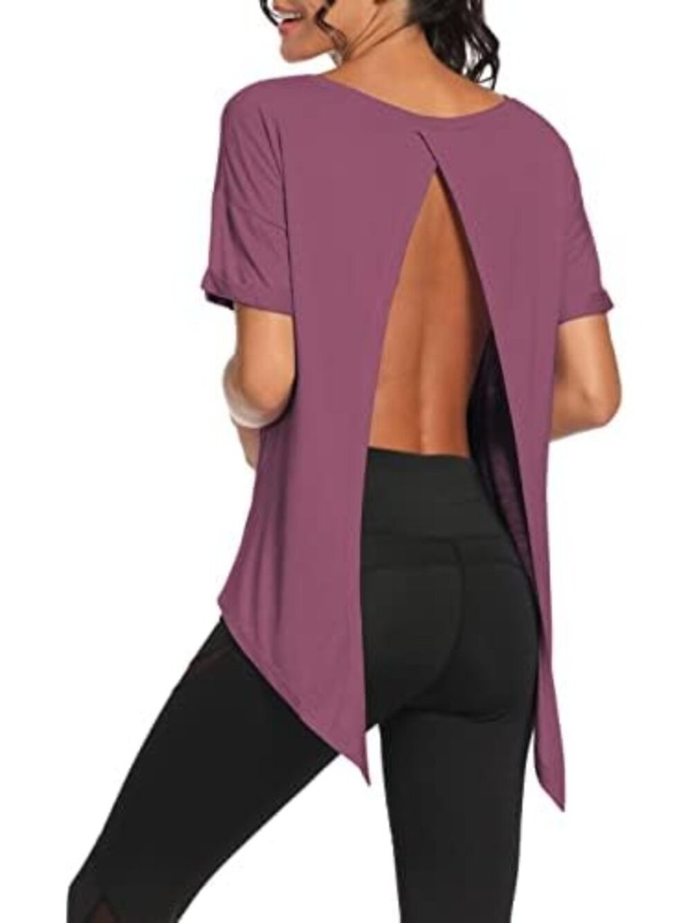Backless Workout Tank Tops | Tie Back Yoga Shirts | Athletic Activewear for - Picture 3 of 6